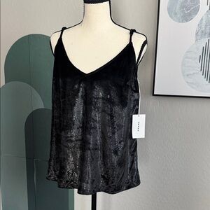 Frame Denim Shiny Black Camisole